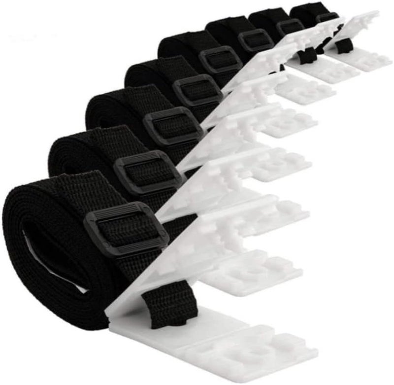 woobles Pool Cover Straps Set, Universal Swimming Pool Cover Roller Fastener Cord Plates Set, Pool Solar Cover Reel Attachment Straps Kit - Image 1